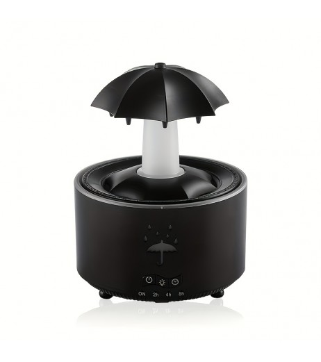 7インチカラフルレインドロップ加湿器、超音波ミスト、芳香療法機能、静音操作、リモコン、ナイトライト付き - 家庭やオフィス装飾、オフィス加湿器に最適 | モダン加湿器 | 超音波加湿器