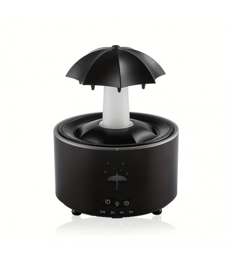 7インチカラフルレインドロップ加湿器、超音波ミスト、芳香療法機能、静音操作、リモコン、ナイトライト付き - 家庭やオフィス装飾、オフィス加湿器に最適 | モダン加湿器 | 超音波加湿器