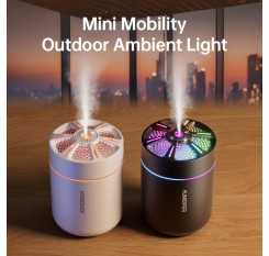 USB駆動のアロマセラピー・ディフューザー＆クールミスト加湿器 - 部屋をフレッシュに、植物を健康に、カラフルなライト、完璧なホリデーギフト、電池は含まれていません、クリスマスギフト