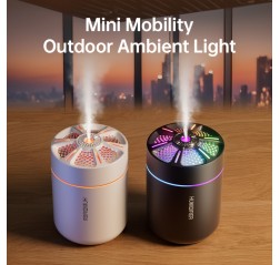 USB駆動のアロマセラピー・ディフューザー＆クールミスト加湿器 - 部屋をフレッシュに、植物を健康に、カラフルなライト、完璧なホリデーギフト、電池は含まれていません、クリスマスギフト
