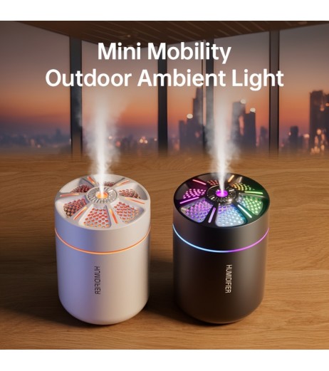 USB駆動のアロマセラピー・ディフューザー＆クールミスト加湿器 - 部屋をフレッシュに、植物を健康に、カラフルなライト、完璧なホリデーギフト、電池は含まれていません、クリスマスギフト
