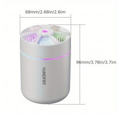 USB駆動のアロマセラピー・ディフューザー＆クールミスト加湿器 - 部屋をフレッシュに、植物を健康に、カラフルなライト、完璧なホリデーギフト、電池は含まれていません、クリスマスギフト