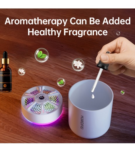 USB駆動のアロマセラピー・ディフューザー＆クールミスト加湿器 - 部屋をフレッシュに、植物を健康に、カラフルなライト、完璧なホリデーギフト、電池は含まれていません、クリスマスギフト