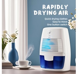 1台の家庭用除湿機、低騒音動作。湿気の多い天候での更衣室や寝室に適しており、南国への帰還時に必須です。範囲は5〜10平方メートルの限られた範囲で、操作が簡単な除湿機
