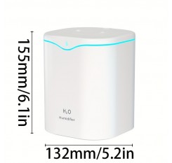 2L クールミスト加湿器 USB ポータブルデスク空気加湿器、2 ミストモードと 7 色のライト付きの静かな超音波加湿器、自動シャットオフ、旅行/自宅/寝室用