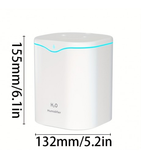 2L クールミスト加湿器 USB ポータブルデスク空気加湿器、2 ミストモードと 7 色のライト付きの静かな超音波加湿器、自動シャットオフ、旅行/自宅/寝室用