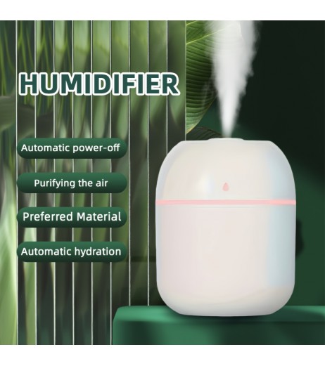 7.44oz サウンドウェーブ技術エッセンシャルオイルディフューザー LEDランプ付き - USB駆動の加湿器＆ミストメーカー、静音操作、ナノアトマイズ、アロマセラピー用スプレー対応