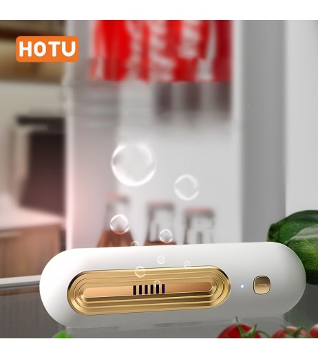 HOTU USB 充電式冷蔵庫除臭器浄化機 - 携帯式キッチン空気浄化機、におい除去、味の減り、フレッシュミントデザイン、家庭やオフィスでの使用に最適、キッチン空気浄化機 | モダンなキッチンアクセサリー | 充電式空気浄化機