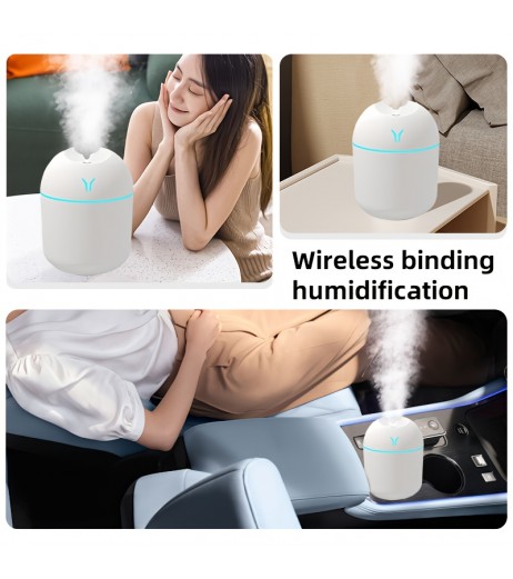 エッセンシャルオイルディフューザー付き超大容量USB加湿器、静音運転、長期スプレー、ナイトライト、自動シャットオフ、寝室、リビングルーム、鼻炎緩和 - バッテリー不要