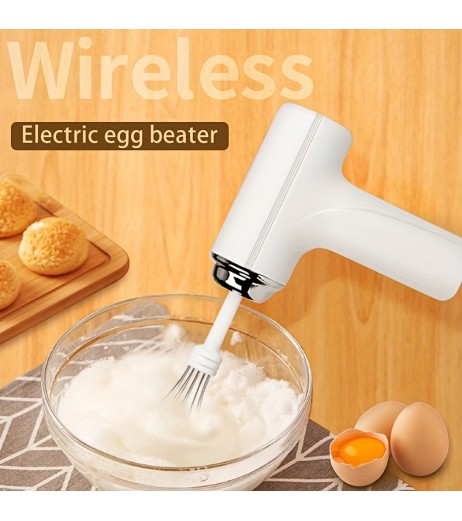 手持ち式電動ケーキミキサーと泡立て器 - USB充電、バッテリー駆動、ポータブル、軽量、使いやすいハンドブレンダーでケーキ、クッキー、マフィンを焼くのに最適 - ホームベーカーズやプロフェッショナルにぴったり