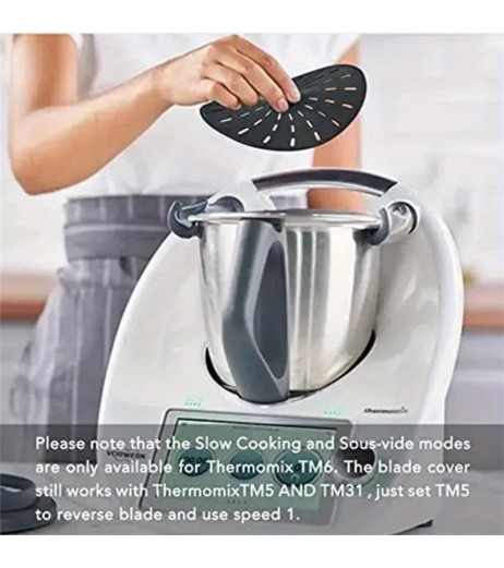 精密フィット、Thermomixブレードカバー TM5、TM6 & TM31用 - スロークッキング＆スウスヴィード用シリコンフードガード - 必須キッチンアクセサリー