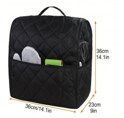 1pc プレミアムポリエステルキッチンスタンドミキサーカバー、防塵と厚みがあり、バッテリー不要、ミキサーアクセサリー用の保護収納袋