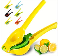 2-in-1 レモン＆ライム絞り器 – 速くて簡単なジュース抽出、鮮度を保つコンパクトデザイン、食器洗い機対応、耐久性のある素材、カクテル、マリネ＆外出先での使用に最適、シトラスジュースエキスチャー | コンパクトジューサー | 効率的な抽出、レモネードスタンド用品