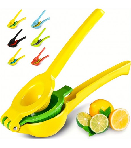 2-in-1 レモン＆ライム絞り器 – 速くて簡単なジュース抽出、鮮度を保つコンパクトデザイン、食器洗い機対応、耐久性のある素材、カクテル、マリネ＆外出先での使用に最適、シトラスジュースエキスチャー | コンパクトジューサー | 効率的な抽出、レモネードスタンド用品