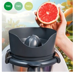 TM5/TM6/TM31用プレミアムジューサーアクセサリーキット - オレンジ＆レモンのセパレーター、食品グレード素材、食器洗い機対応、カラーボックスパッケージ