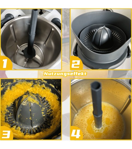 TM5/TM6/TM31用プレミアムジューサーアクセサリーキット - オレンジ＆レモンのセパレーター、食品グレード素材、食器洗い機対応、カラーボックスパッケージ
