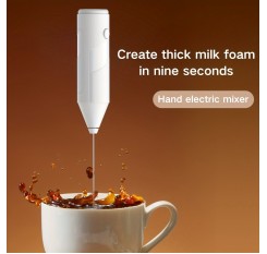 ハンドヘルド電動ミキサー、泡立て器、ミルクフォーマー、コーヒー、ラテ、カプチーノフォーマー、抹茶ドリンクミキサー、キッチンガジェット - 素材: PP、形状: ラウンド、電力: 4W、速度: 1000rpm、バッテリー特性: バッテリーなし、電源モード: バッテリー駆動、動作電圧: ≤36V