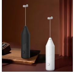 ハンドヘルド電動ミキサー、泡立て器、ミルクフォーマー、コーヒー、ラテ、カプチーノフォーマー、抹茶ドリンクミキサー、キッチンガジェット - 素材: PP、形状: ラウンド、電力: 4W、速度: 1000rpm、バッテリー特性: バッテリーなし、電源モード: バッテリー駆動、動作電圧: ≤36V
