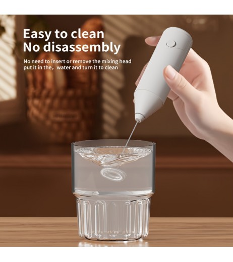 ハンドヘルド電動ミキサー、泡立て器、ミルクフォーマー、コーヒー、ラテ、カプチーノフォーマー、抹茶ドリンクミキサー、キッチンガジェット - 素材: PP、形状: ラウンド、電力: 4W、速度: 1000rpm、バッテリー特性: バッテリーなし、電源モード: バッテリー駆動、動作電圧: ≤36V