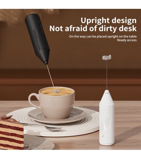 ハンドヘルド電動ミキサー、泡立て器、ミルクフォーマー、コーヒー、ラテ、カプチーノフォーマー、抹茶ドリンクミキサー、キッチンガジェット - 素材: PP、形状: ラウンド、電力: 4W、速度: 1000rpm、バッテリー特性: バッテリーなし、電源モード: バッテリー駆動、動作電圧: ≤36V