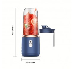 ポータブルUSB充電式ジューサーカップ - スムージー、アイスクラッシング＆食品加工用多機能電動ブレンダー - クリスマス＆ハロウィンに最適なギフト