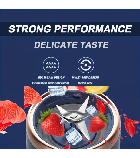 ポータブルUSB充電式ジューサーカップ - スムージー、アイスクラッシング＆食品加工用多機能電動ブレンダー - クリスマス＆ハロウィンに最適なギフト
