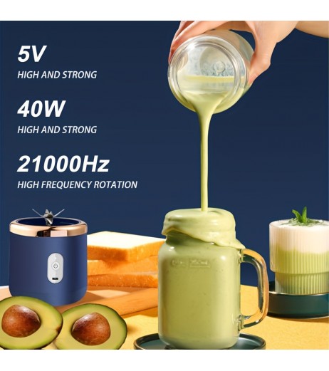 ポータブルUSB充電式ジューサーカップ - スムージー、アイスクラッシング＆食品加工用多機能電動ブレンダー - クリスマス＆ハロウィンに最適なギフト