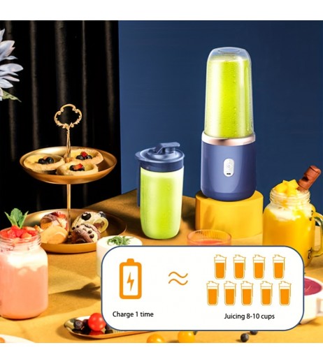ポータブルUSB充電式ジューサーカップ - スムージー、アイスクラッシング＆食品加工用多機能電動ブレンダー - クリスマス＆ハロウィンに最適なギフト