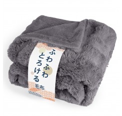 1pc Melvint ウルトラファインファイバーナイロンベランカ - コンテンポラリースタイル、200-250gsm、グレー、汚れに強く、洗濯機で洗える、多目的、保温、吸湿性、速乾、抗菌、除臭、冬の保温