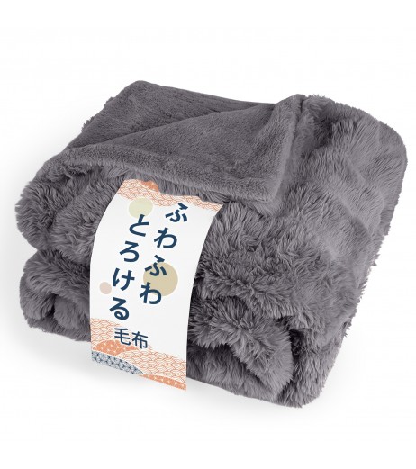 1pc Melvint ウルトラファインファイバーナイロンベランカ - コンテンポラリースタイル、200-250gsm、グレー、汚れに強く、洗濯機で洗える、多目的、保温、吸湿性、速乾、抗菌、除臭、冬の保温