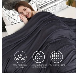 冷却ブランケット1枚、100%竹繊維ブランケット、涼しく通気性、夏用薄手ブランケット、軽量で丈夫な昼寝用ブランケット、多目的ブランケット