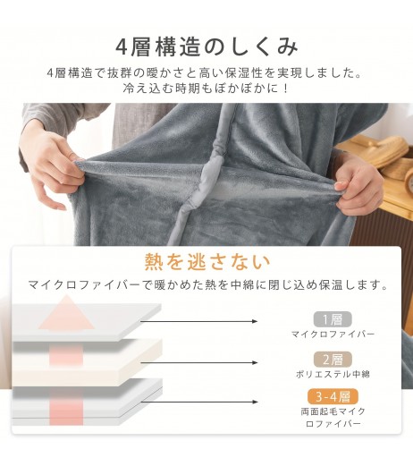 1pc 毛布 シングル 冬 フランネル生地 四層構造 ブランケット セミダブル ダブル 冬用 あったか 吸湿発熱 丸洗いOK