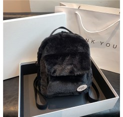ミニかわいいふわふわバックパック、ファッションぬいぐるみトラベルデイパック、女の子、女性向けの素敵なスクールナップザック