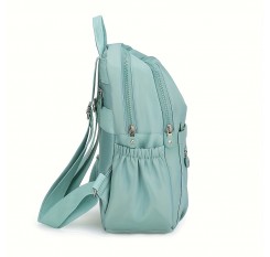 シックなナイロン製女性用バックパック - 調節可能なストラップ、仕事、旅行、学校用の複数のコンパートメントを備えた汎用性とスタイル - グレー、パープル、ブラック、旅行用バックパック