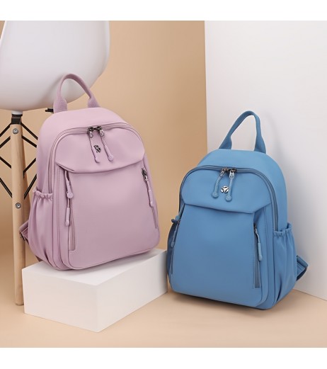高品質の新しいファッショナブルなレディースバックパック、軽量で多用途のソリッドカラーのレディースダブルショルダーバッグ、大容量のマルチポケットのレディースバックパック、ジッパークロージャー、旅行、仕事、パーティーに適しています。
