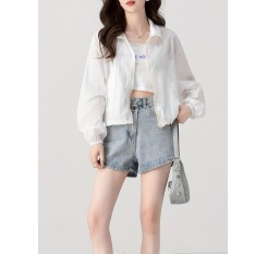 ジップアップ ドローストリング カラー ジャケット、カジュアル 長袖 斜めポケット ジャケット 春秋用、レディース服