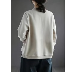 女性用軽量グリーン ジップアップ ベースボールジャケット - カジュアルなゆったりフィット、ポケット付き、春/秋向け長袖フーディー、ポリエステルニット生地