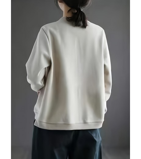 女性用軽量グリーン ジップアップ ベースボールジャケット - カジュアルなゆったりフィット、ポケット付き、春/秋向け長袖フーディー、ポリエステルニット生地